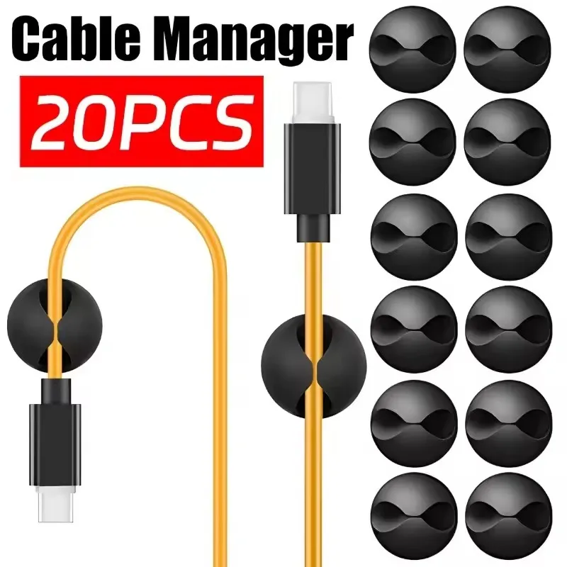 Car Cable Organizer - Desktop-Kabelclips, tragbare, selbstklebende Kabelmanagement-Ladegeräte-Kabelhalter-Clips, Kabelorganisatoren für