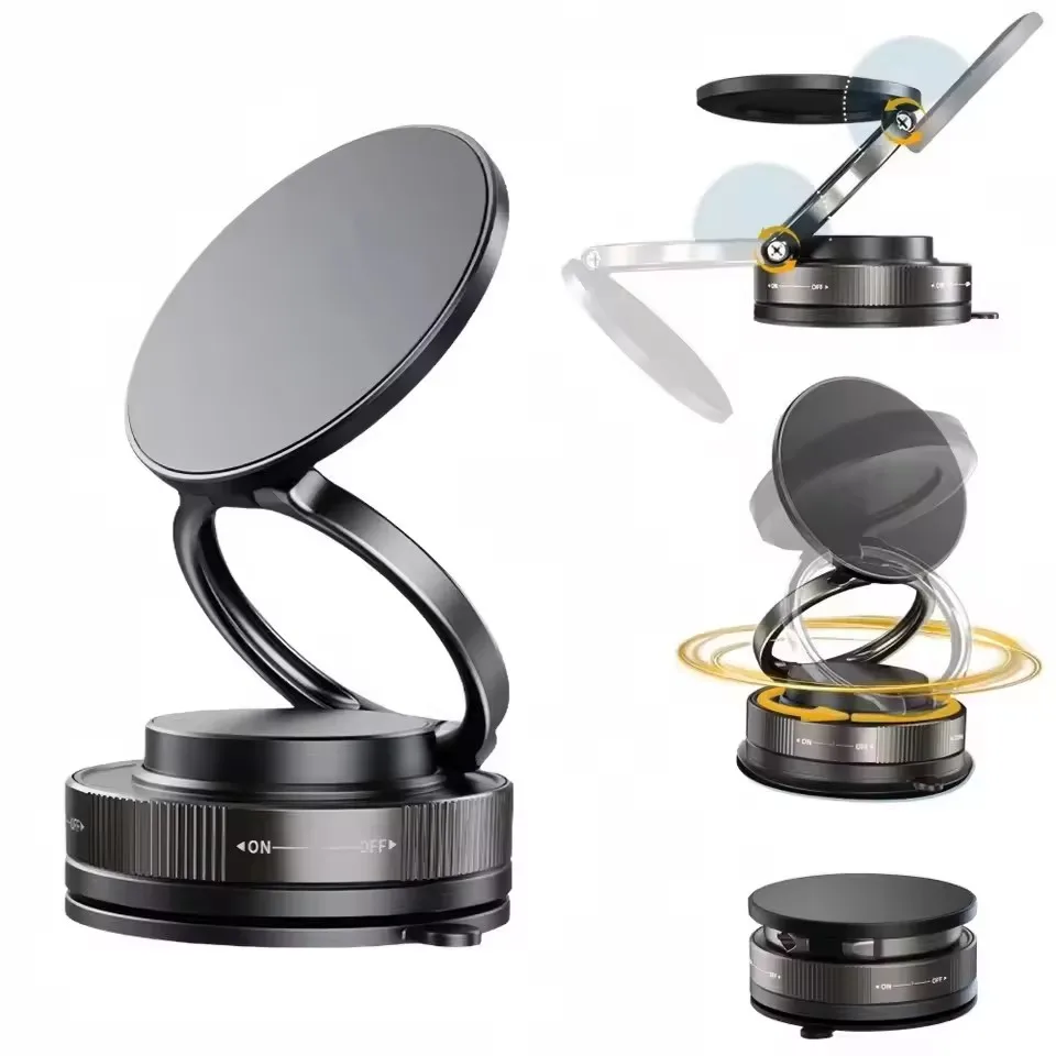 Car Phone Holder - Verbessert 360 ° Vakuum-Magnetischer Handyhalter, Magnetische