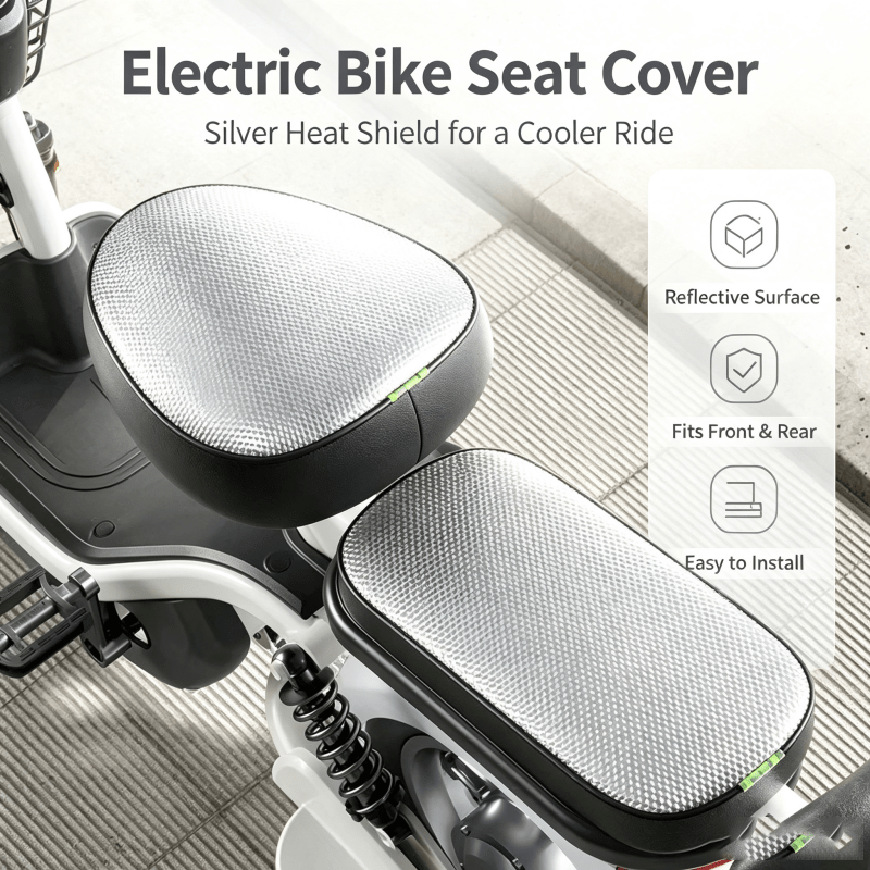 Car Seat Cover - Elektrischer Fahrradsitzbezug Universeller Autositzbezug Schutzbezug Weicher,