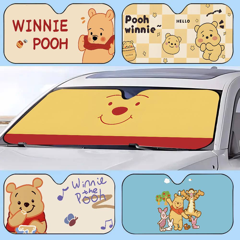 Windshield Sun Shade - W-Winnies-The-Poohs Auto-Sonnenschutz Fenster-Sonnenschutz Sonnenblende Frontscheibe Innenraum